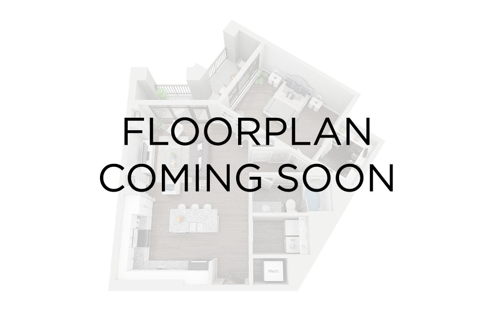 A1 - 1 bedroom floorplan layout with 1 bathroom and 659 square feet